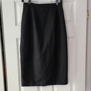 Bernard Holzman Harve Benard Slim Wool Pencil Skirt Black Size 6